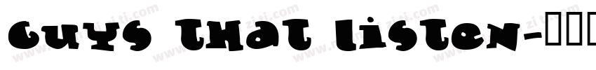 Guys That Listen字体转换